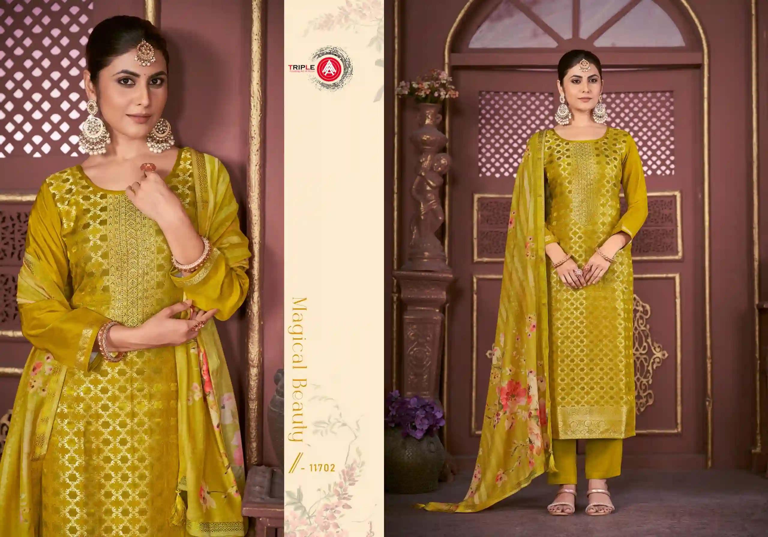 Triple Kaaveri Pure Muslin Wholesale Fancy Salwar Suit Catalog — Wholesale Salwar Suits, MPA wholesale from Surat - Gallery Image 4